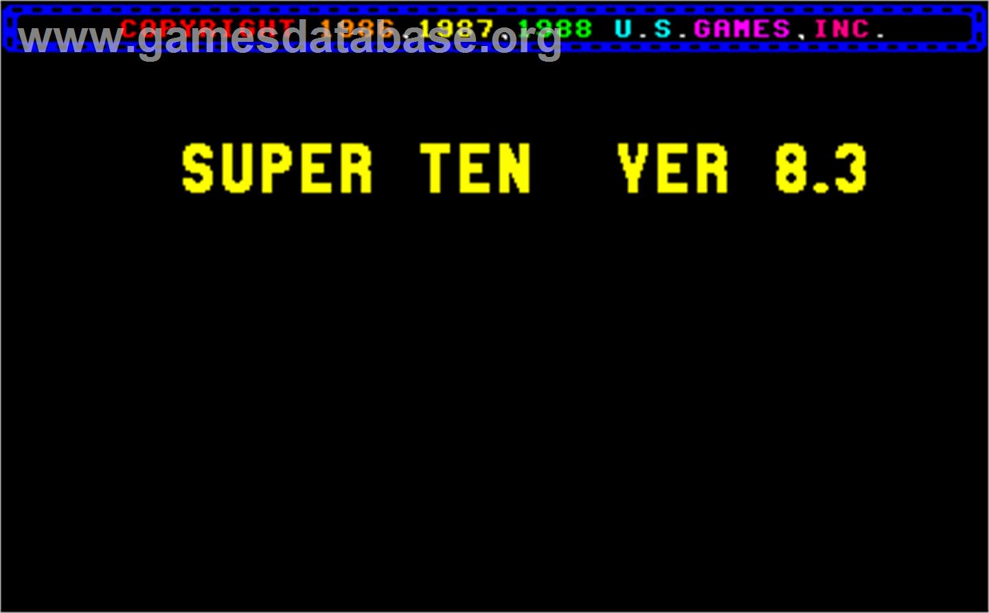 Super Ten V8.3 - Arcade - Artwork - Title Screen
