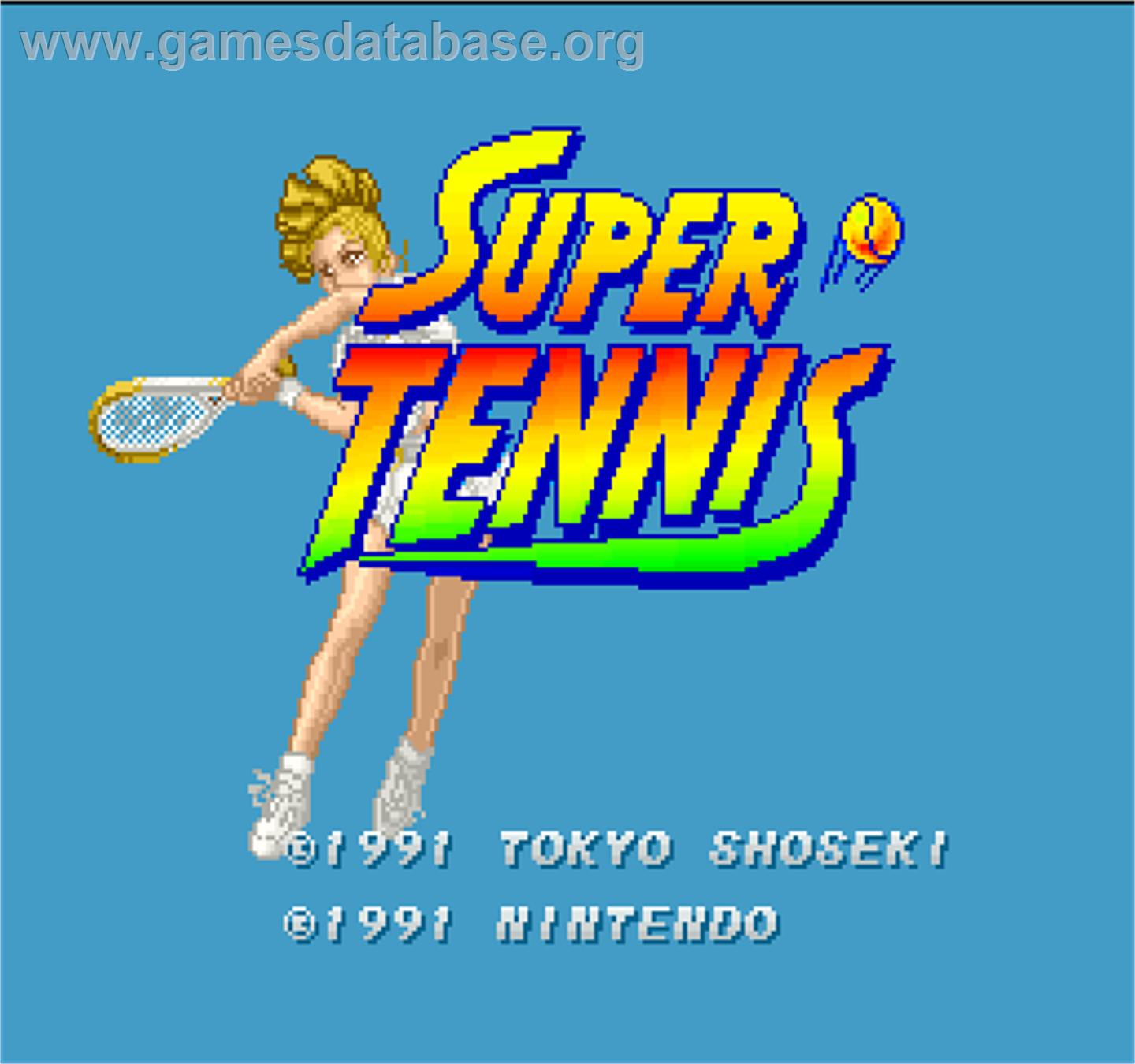 Super Tennis - Arcade - Artwork - Title Screen