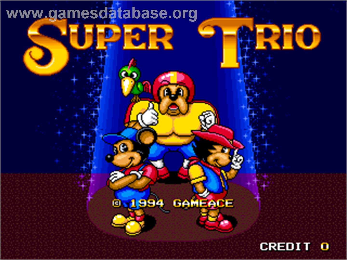 Super Trio - Arcade - Artwork - Title Screen