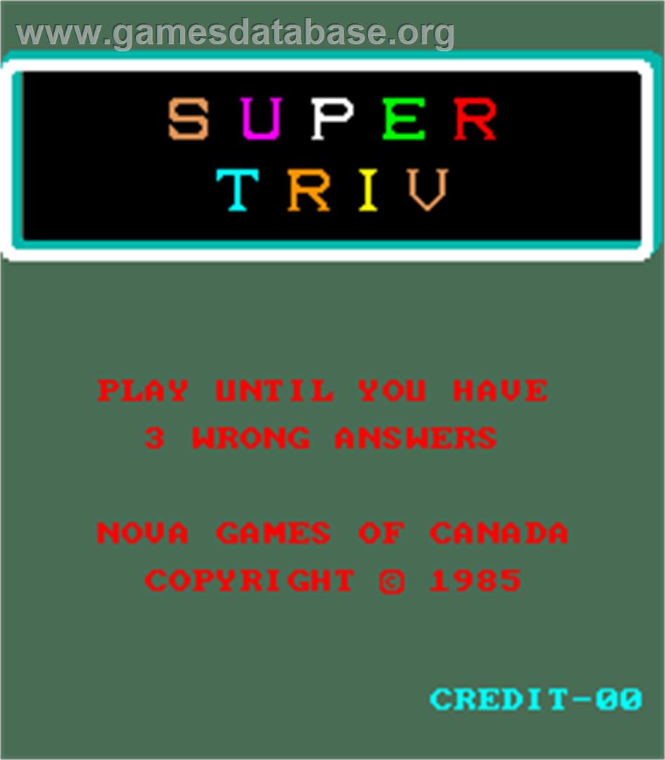 Super Triv - Arcade - Artwork - Title Screen