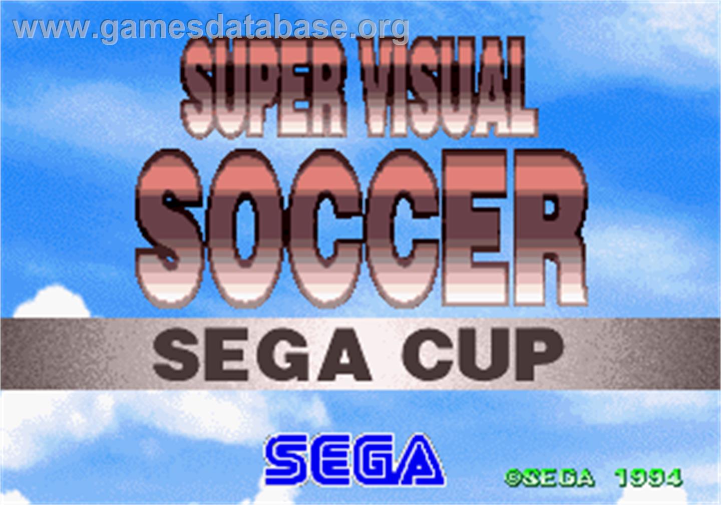 Super Visual Soccer: Sega Cup - Arcade - Artwork - Title Screen