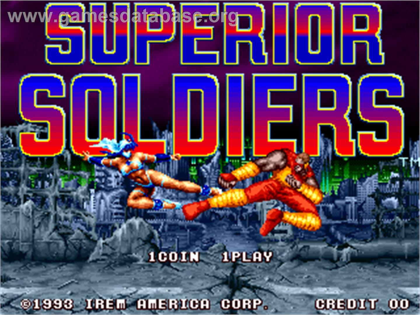 Superior Soldiers - Arcade - Artwork - Title Screen