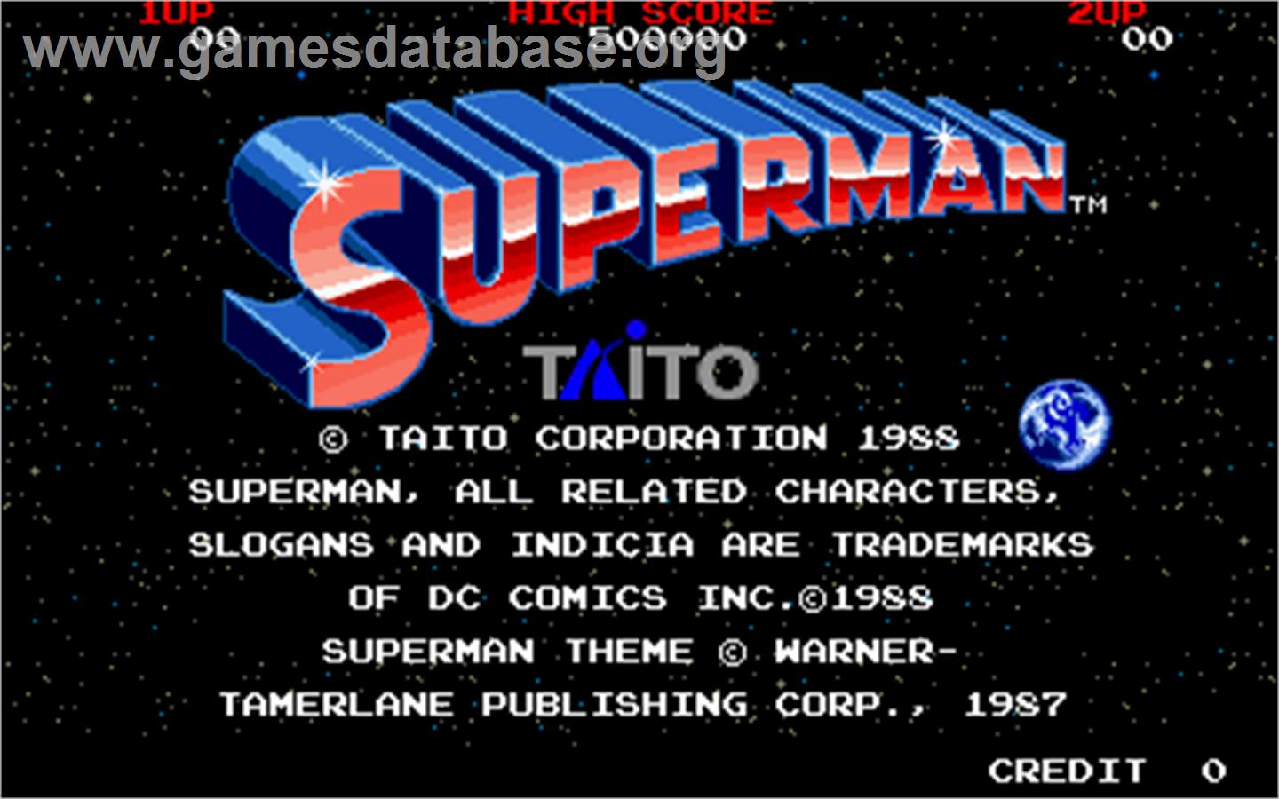 Superman - Arcade - Artwork - Title Screen