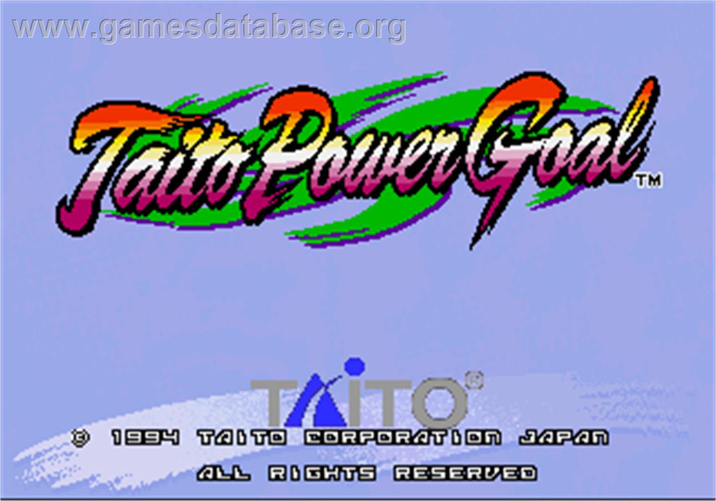 Taito Power Goal - Arcade - Artwork - Title Screen
