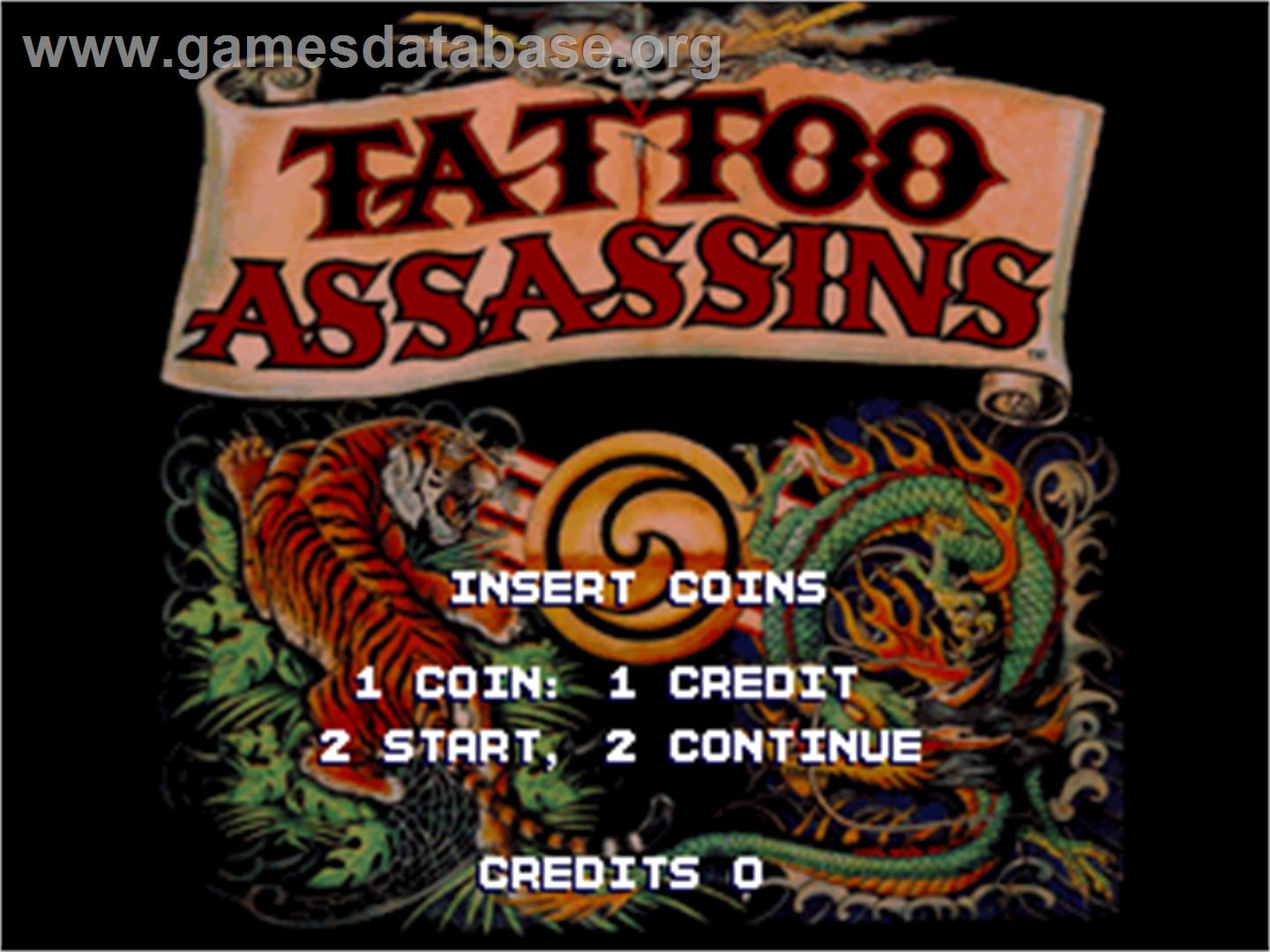 Tattoo Assassins - Arcade - Artwork - Title Screen