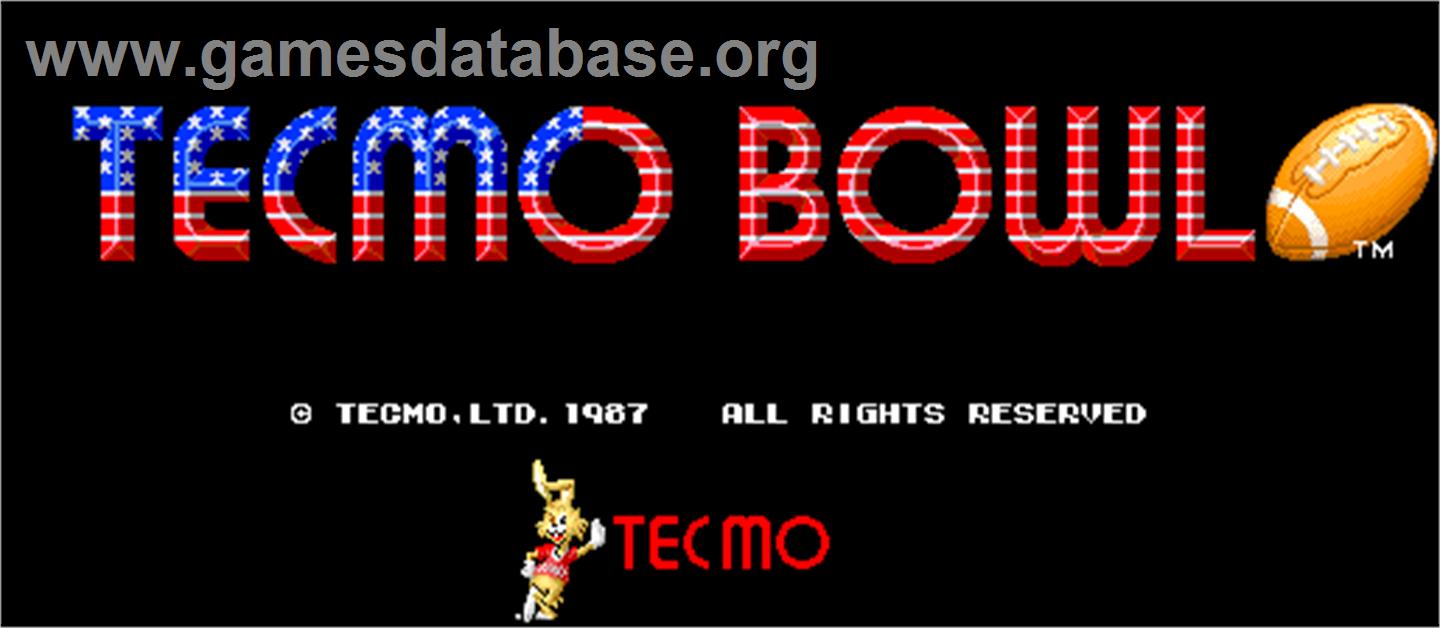 Tecmo Bowl - Arcade - Artwork - Title Screen