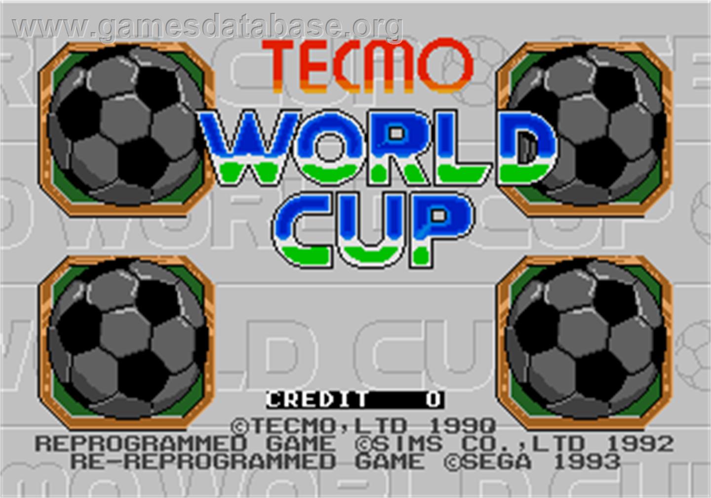 Tecmo World Cup - Arcade - Artwork - Title Screen