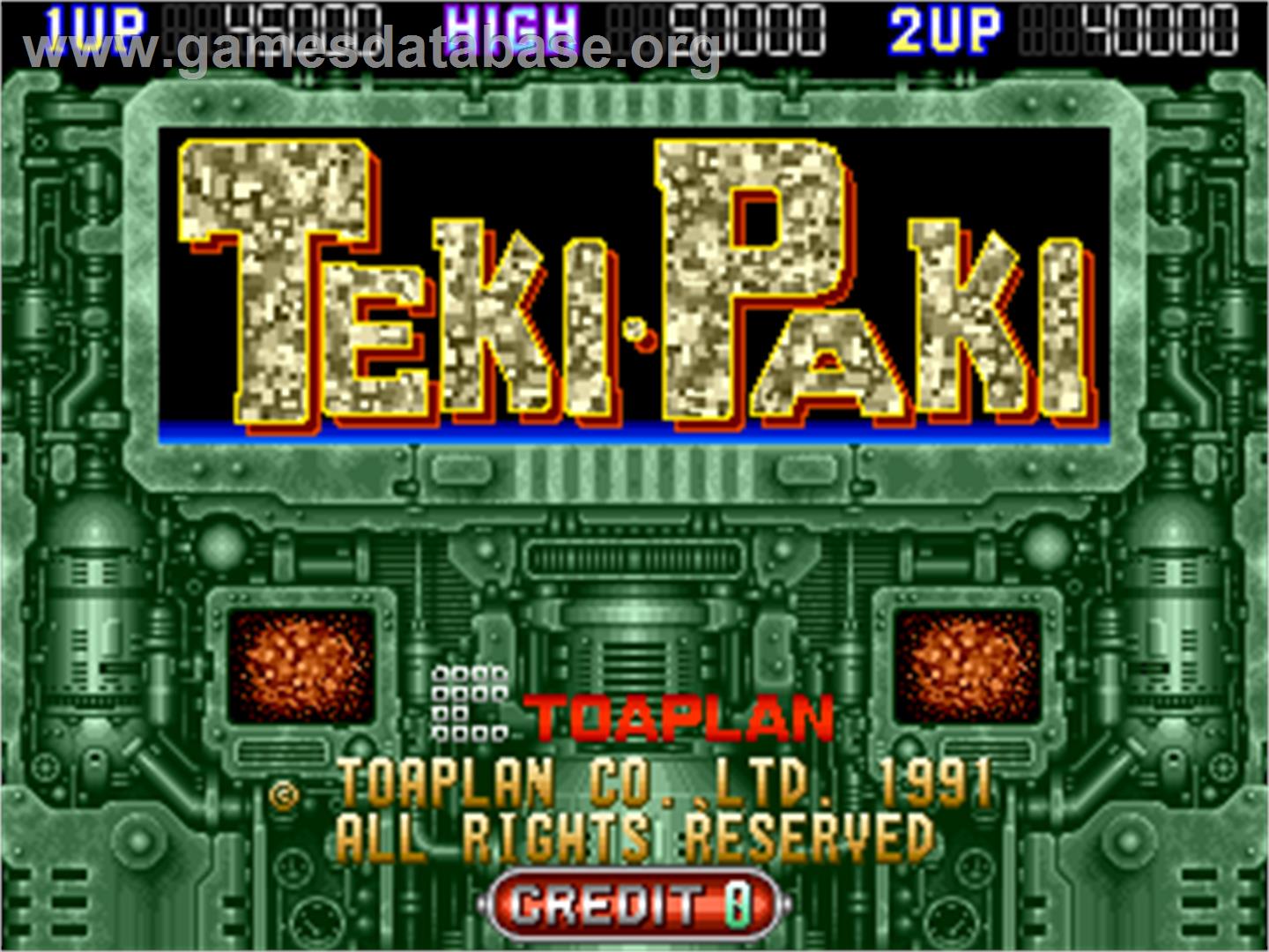 Teki Paki - Arcade - Artwork - Title Screen