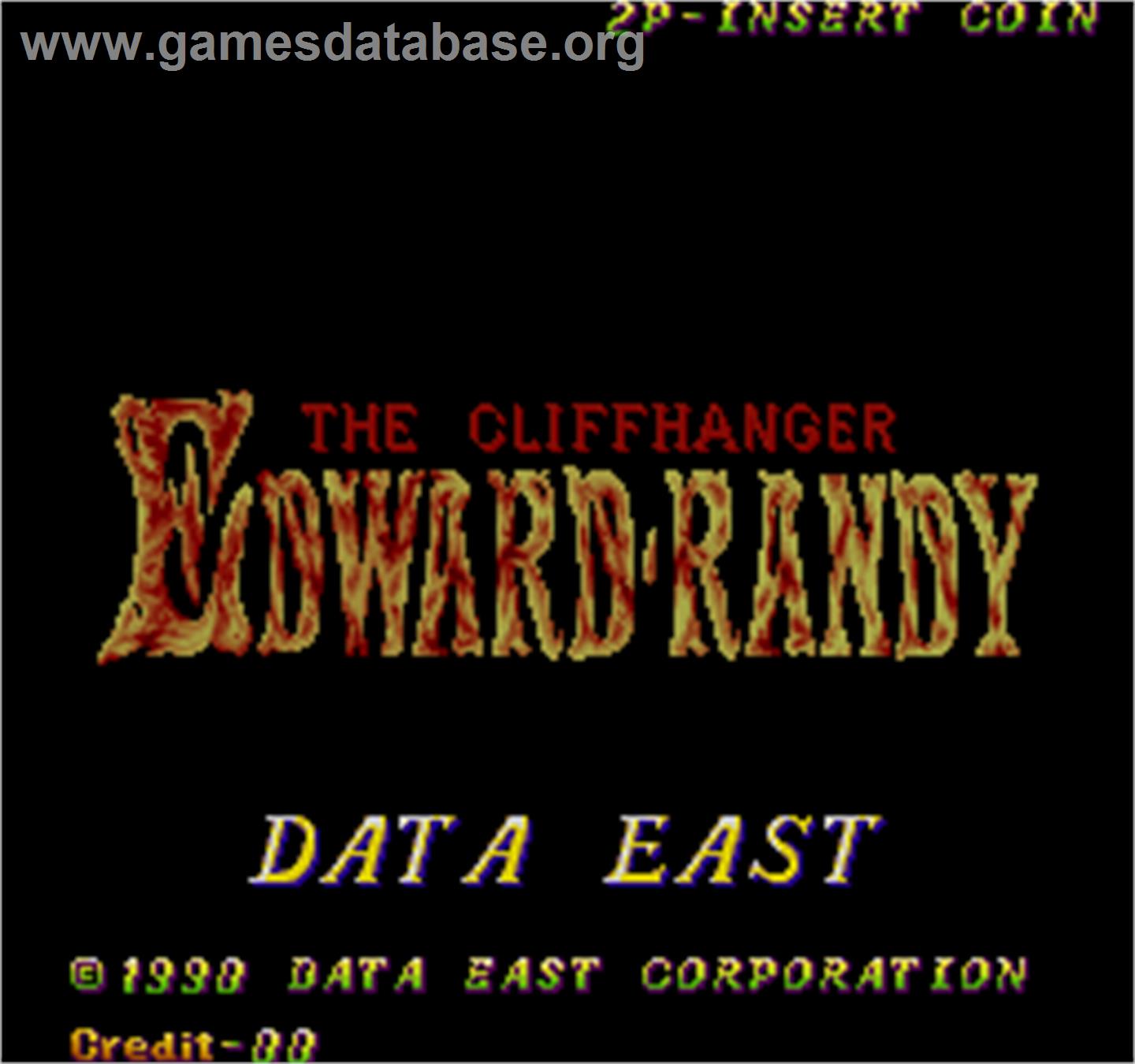 The Cliffhanger - Edward Randy - Arcade - Artwork - Title Screen