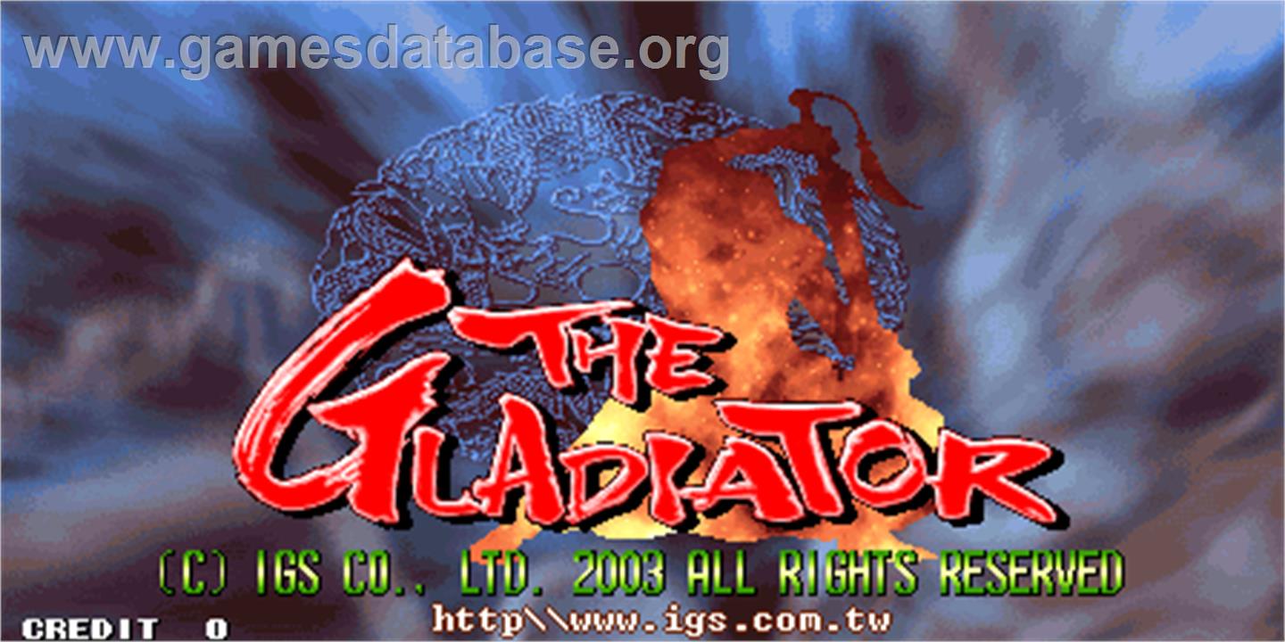 The Gladiator - Arcade - Artwork - Title Screen