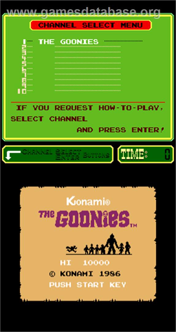The Goonies - Arcade - Artwork - Title Screen