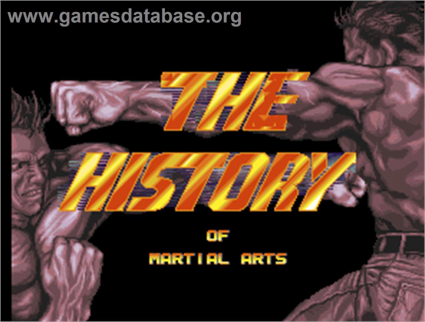 The History of Martial Arts - Arcade - Artwork - Title Screen