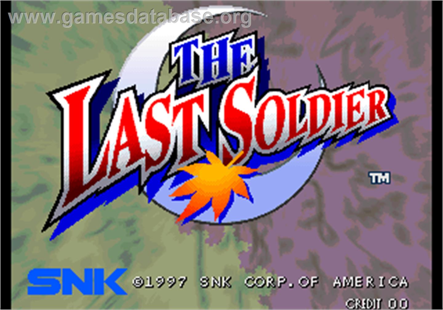 The Last Soldier - Arcade - Artwork - Title Screen