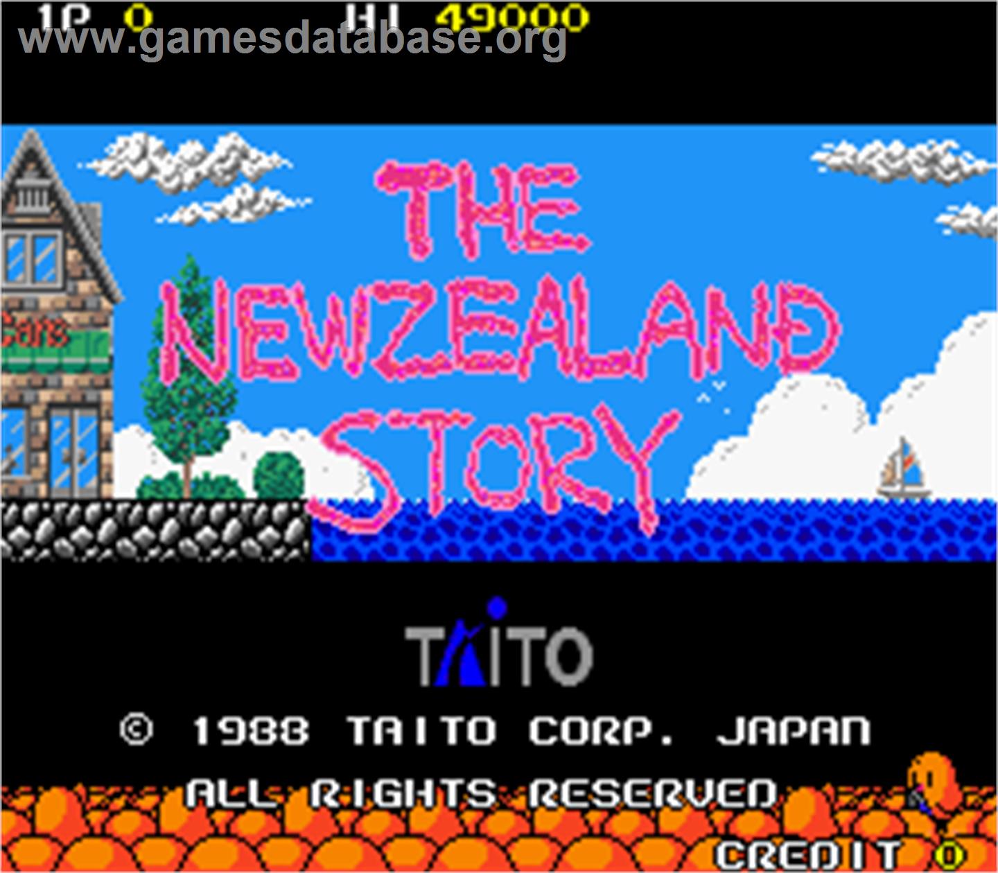 The NewZealand Story - Arcade - Artwork - Title Screen
