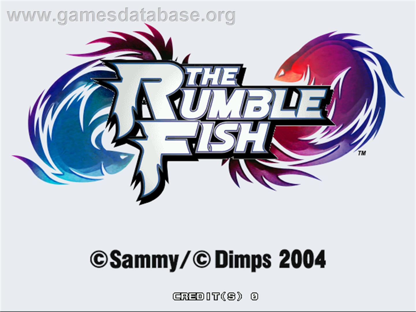 The Rumble Fish - Arcade - Artwork - Title Screen