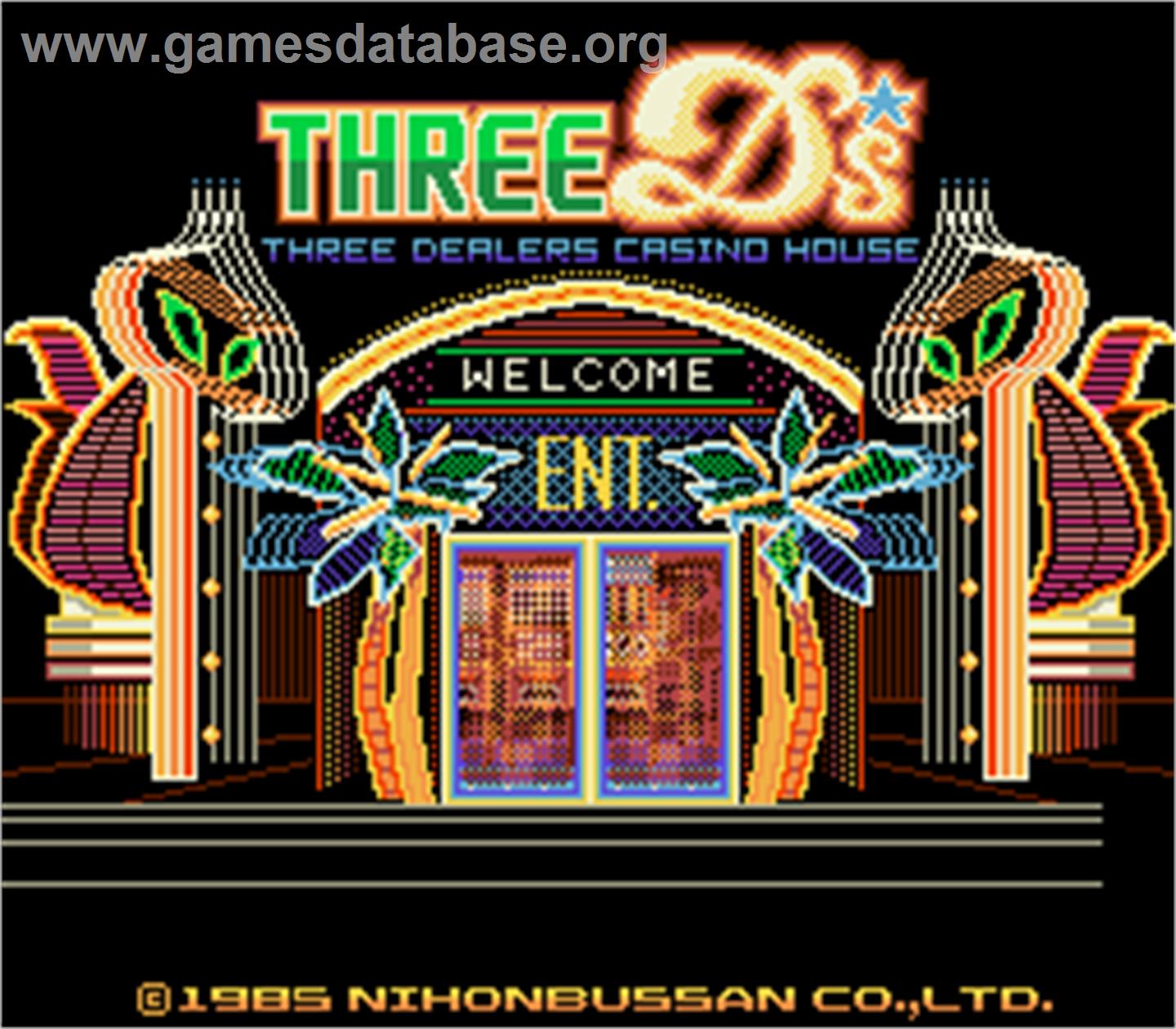 Three Ds - Three Dealers Casino House - Arcade - Artwork - Title Screen