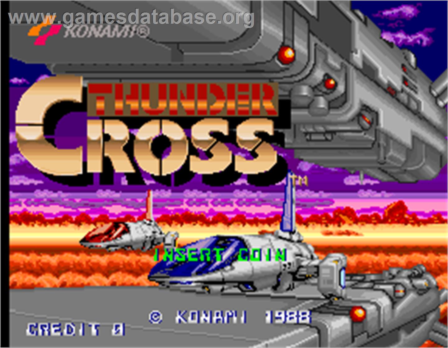 Thunder Cross - Arcade - Artwork - Title Screen