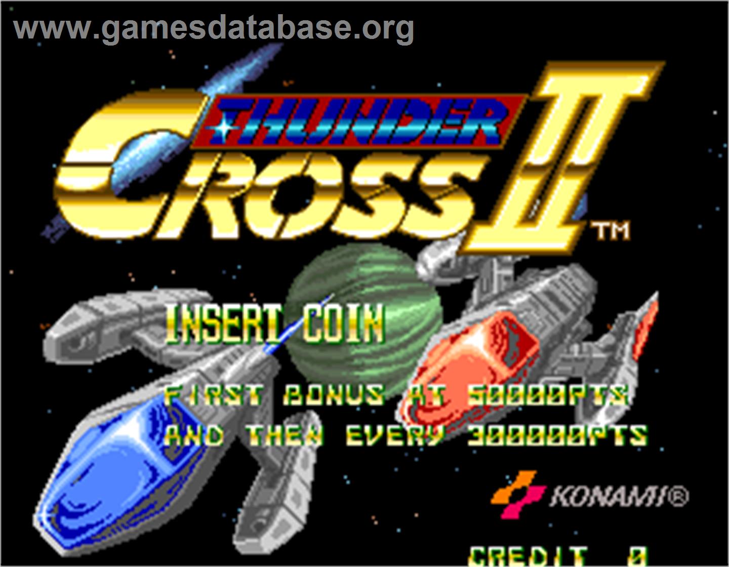 Thunder Cross II - Arcade - Artwork - Title Screen