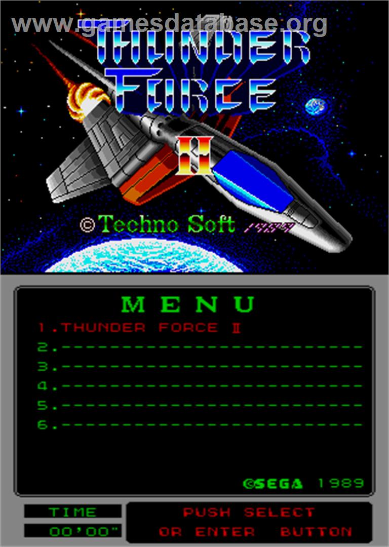 Thunder Force II MD - Arcade - Artwork - Title Screen