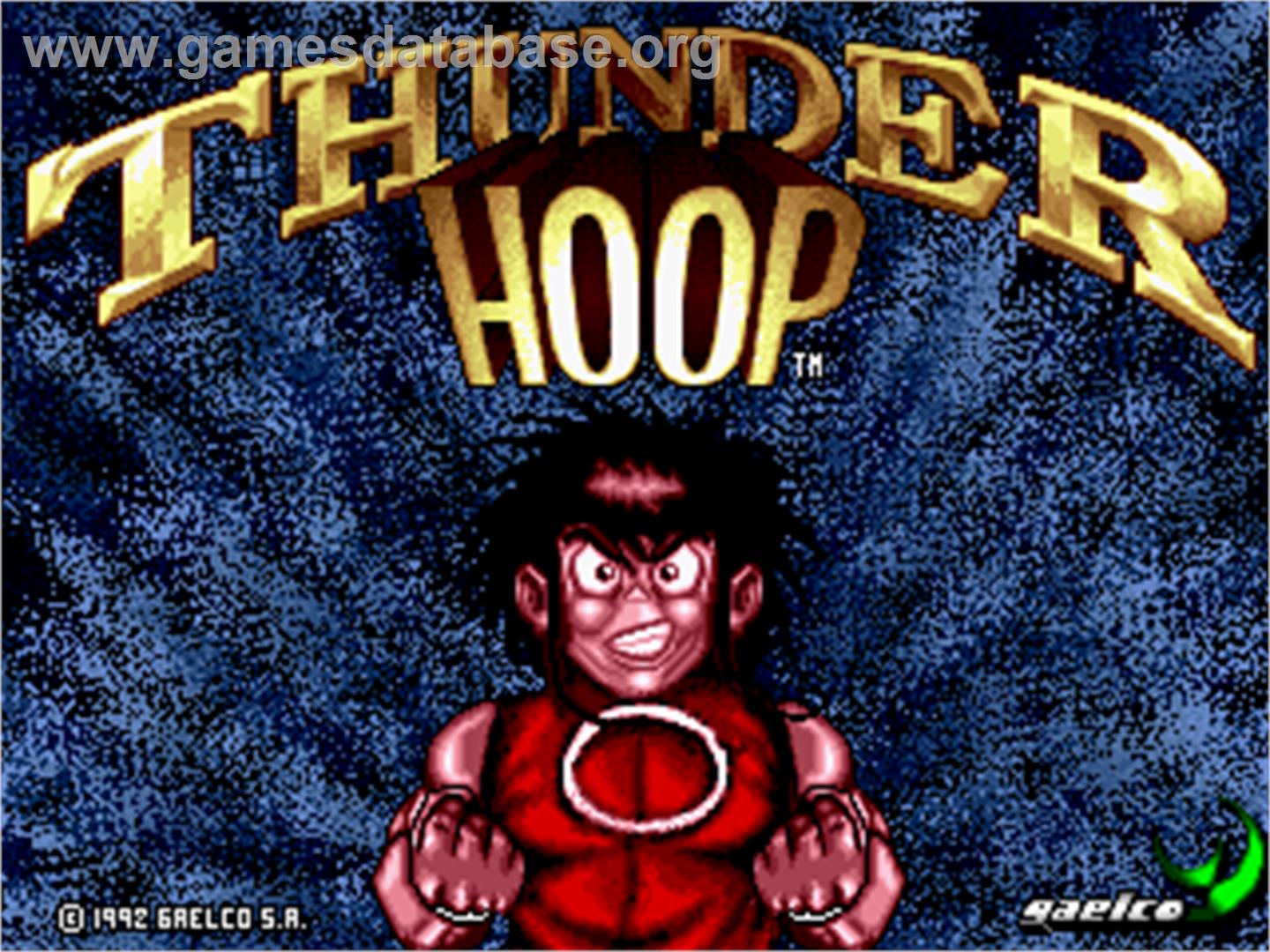 Thunder Hoop - Arcade - Artwork - Title Screen