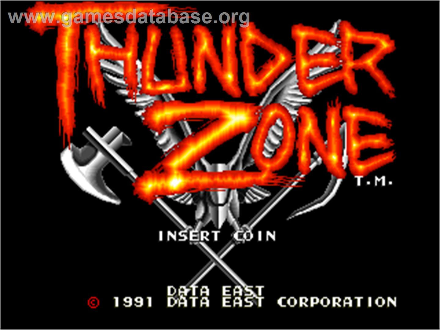 Thunder Zone - Arcade - Artwork - Title Screen