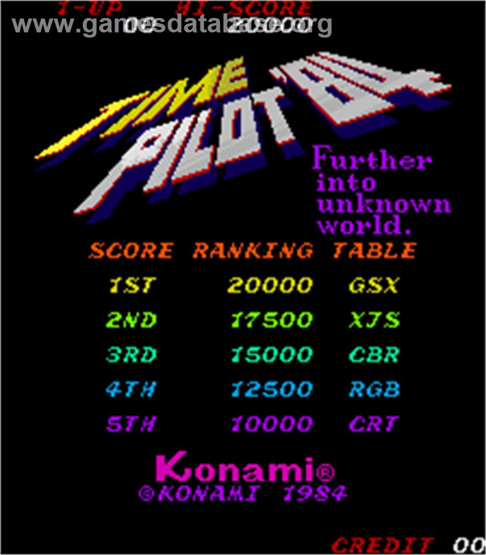 Time Pilot '84 - Arcade - Artwork - Title Screen