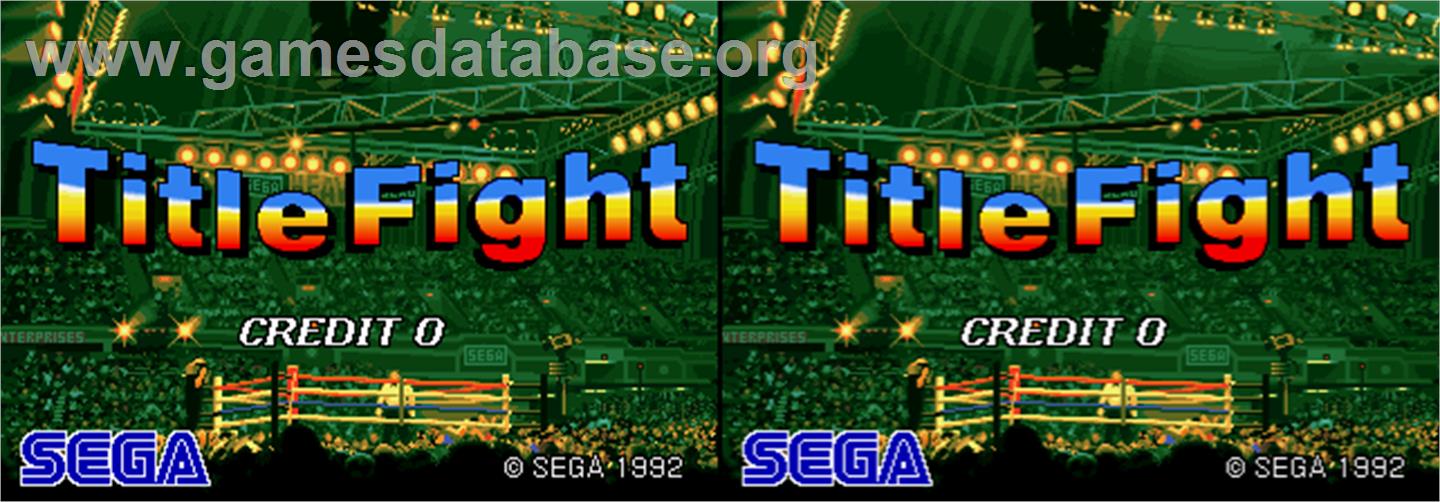 Title Fight - Arcade - Artwork - Title Screen