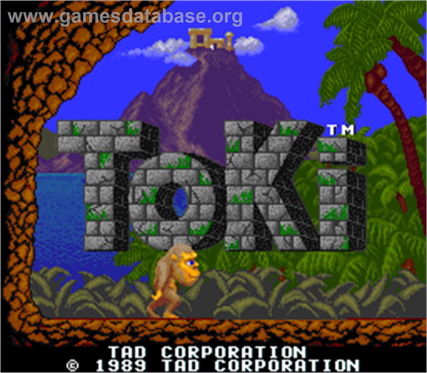 Toki - Arcade - Artwork - Title Screen