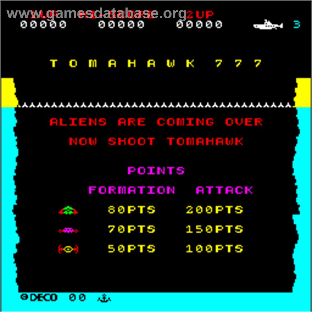 Tomahawk 777 - Arcade - Artwork - Title Screen