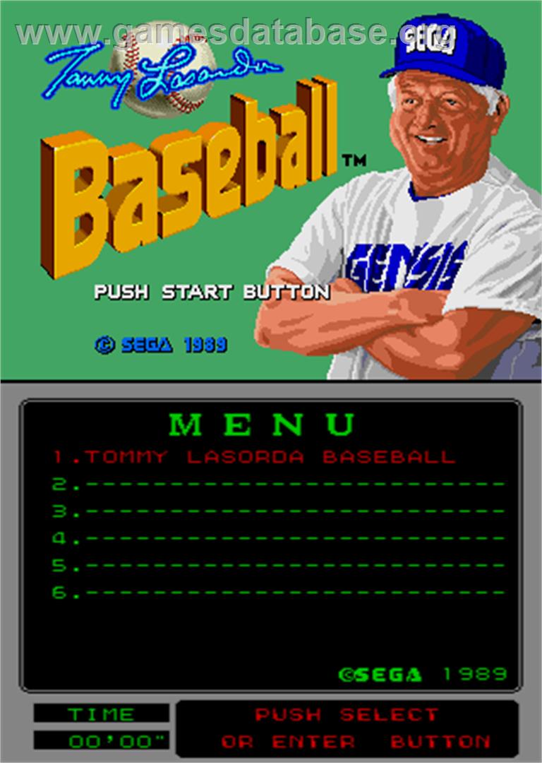 Tommy Lasorda Baseball - Arcade - Artwork - Title Screen