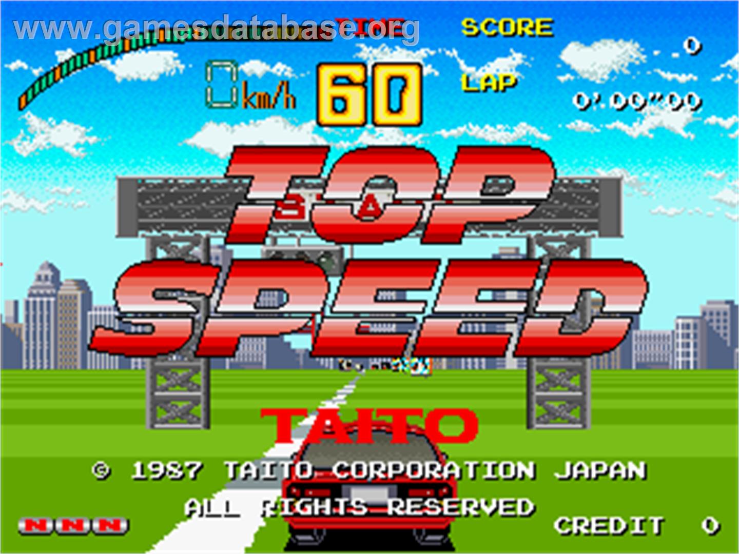 Top Speed - Arcade - Artwork - Title Screen