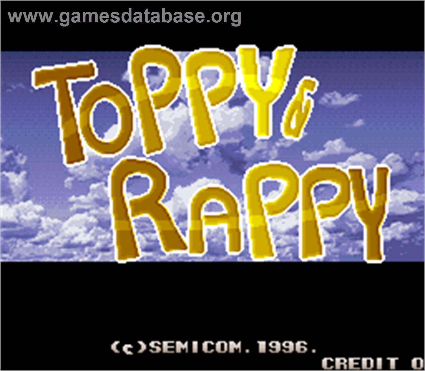 Toppy & Rappy - Arcade - Artwork - Title Screen