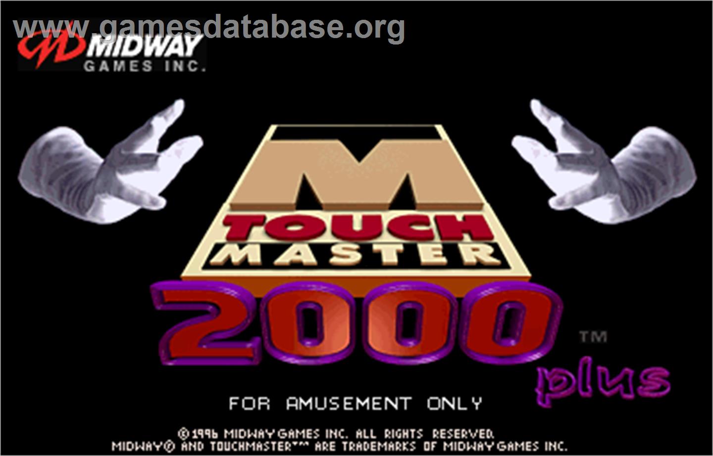Touchmaster 2000 Plus - Arcade - Artwork - Title Screen