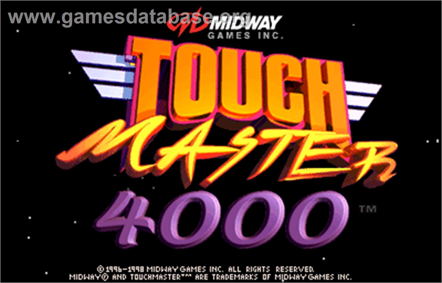 Touchmaster 4000 - Arcade - Artwork - Title Screen