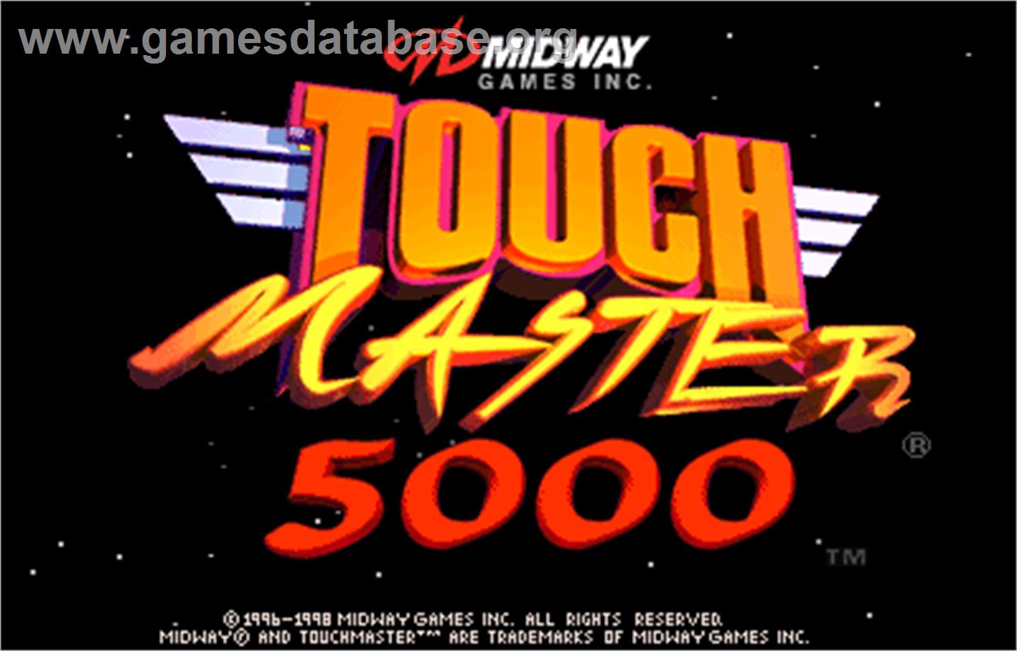 Touchmaster 5000 - Arcade - Artwork - Title Screen