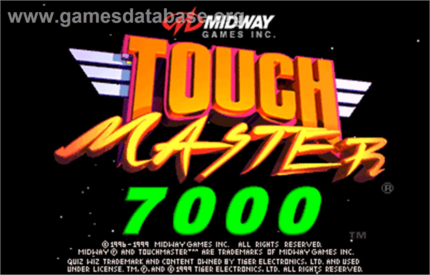 Touchmaster 7000 - Arcade - Artwork - Title Screen