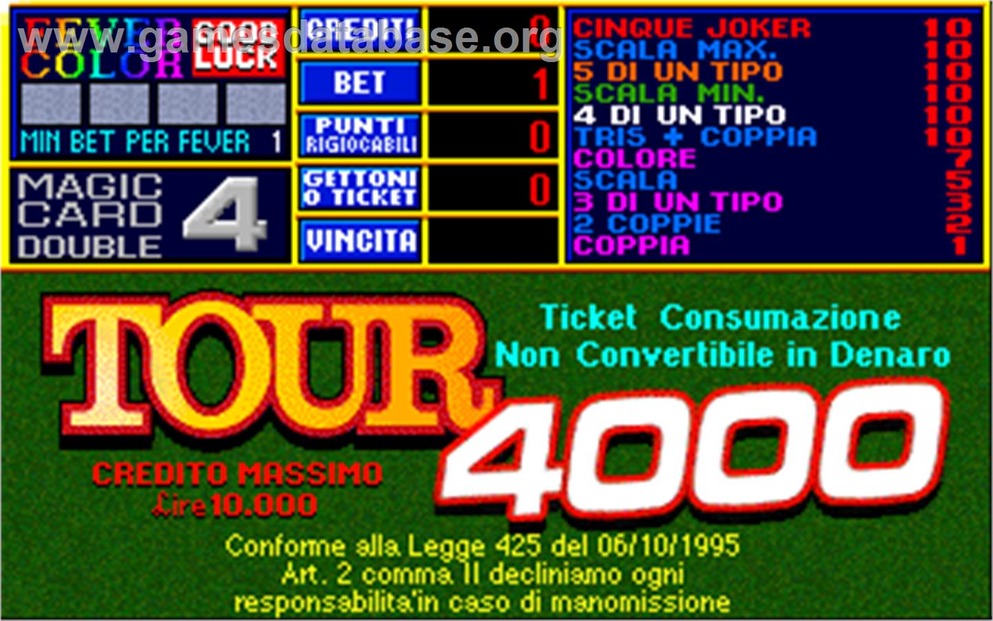 Tour 4000 - Arcade - Artwork - Title Screen