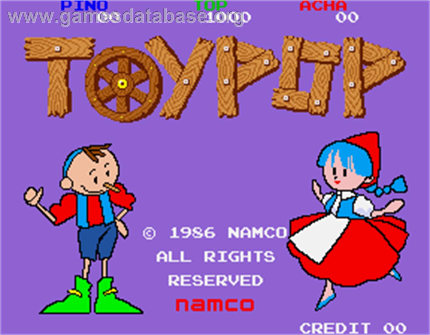 Toypop - Arcade - Artwork - Title Screen