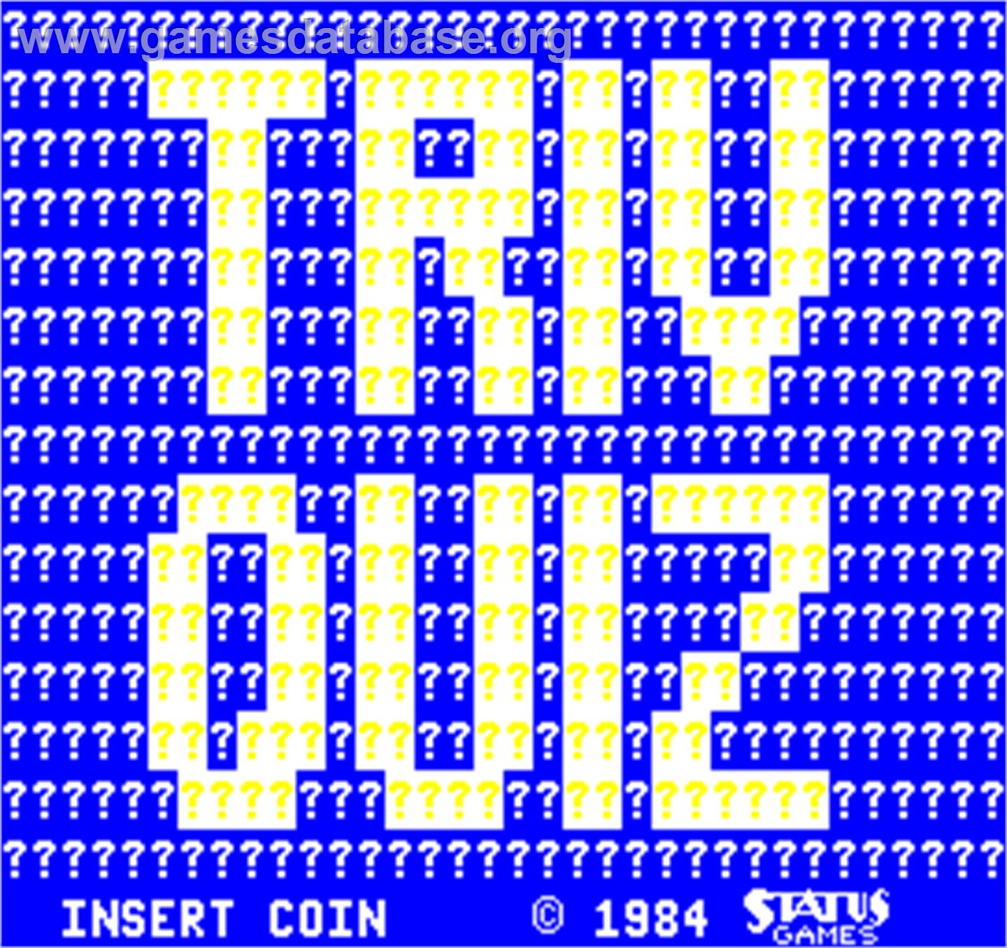 Triv Quiz - Arcade - Artwork - Title Screen