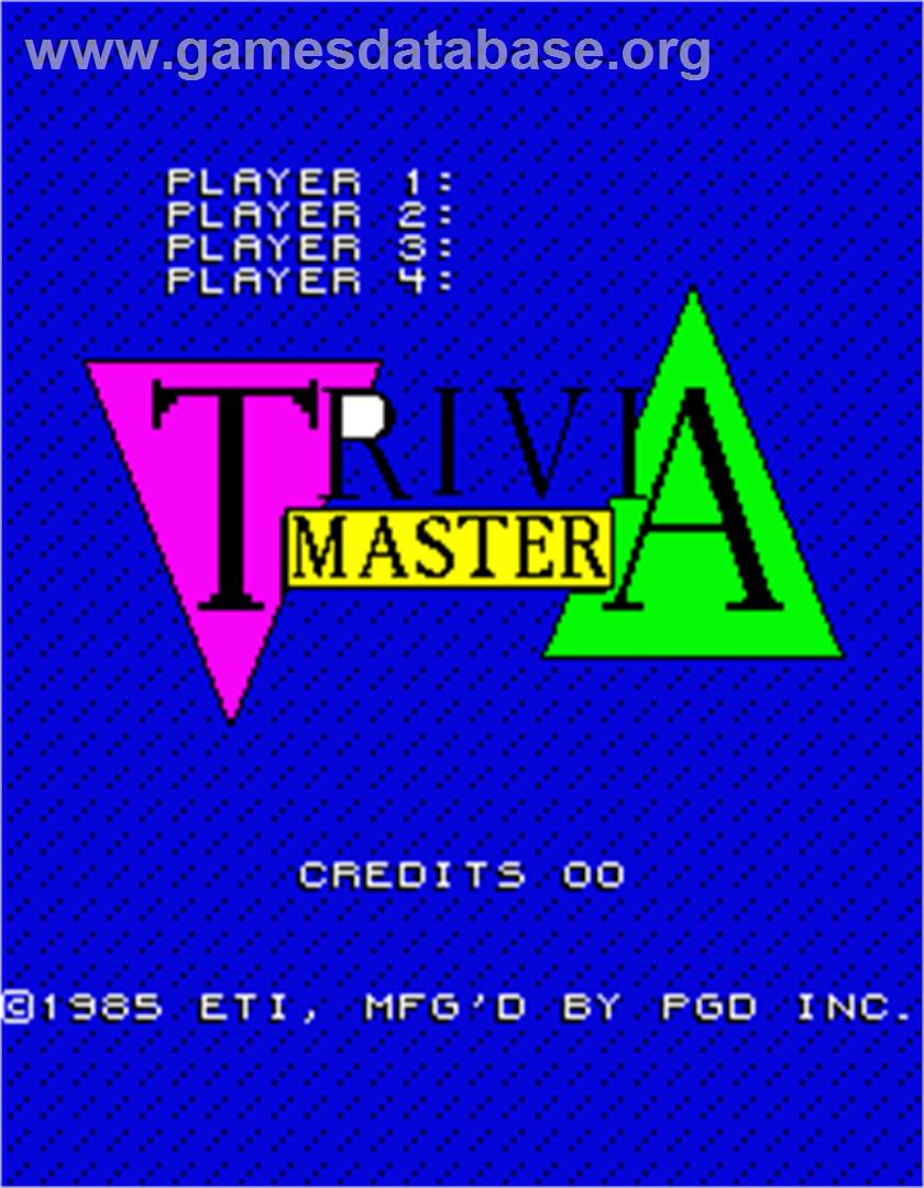 Trivia Master - Arcade - Artwork - Title Screen
