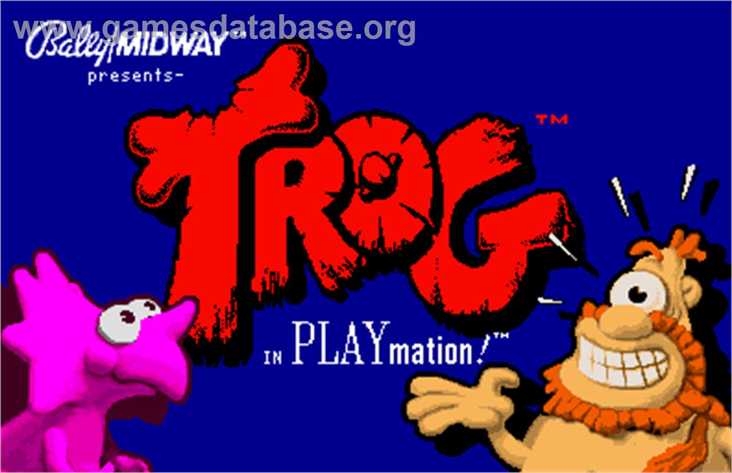 Trog - Arcade - Artwork - Title Screen