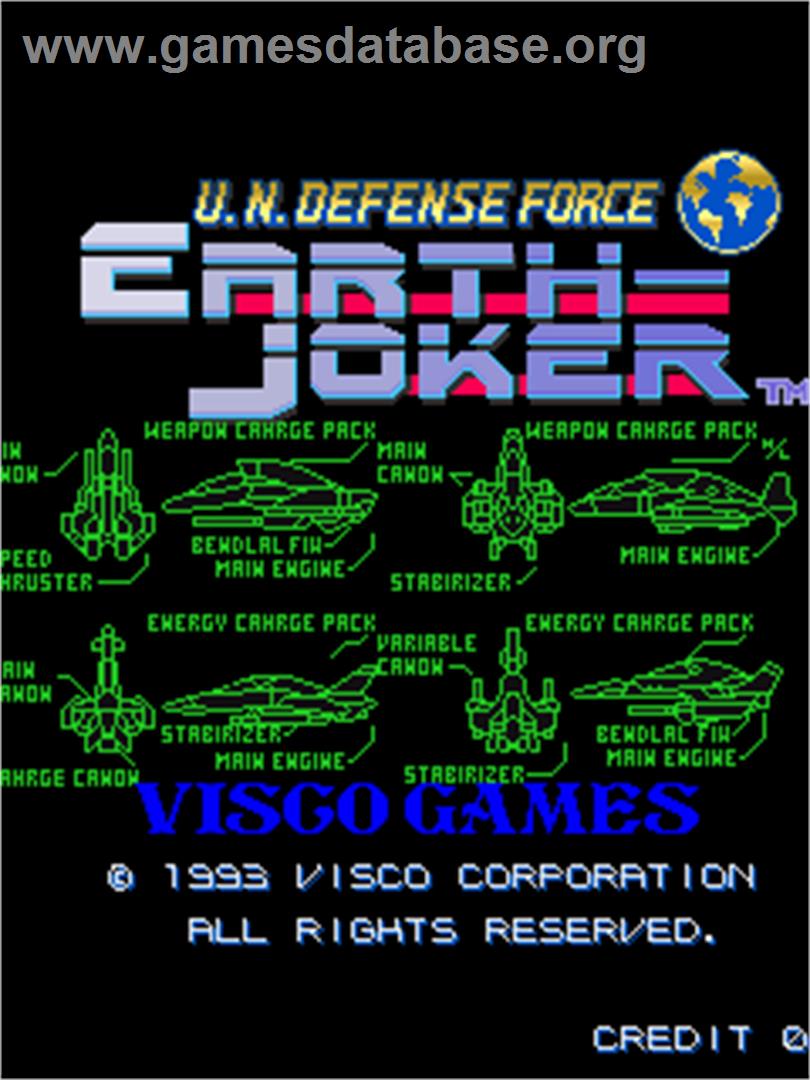 U.N. Defense Force: Earth Joker - Arcade - Artwork - Title Screen
