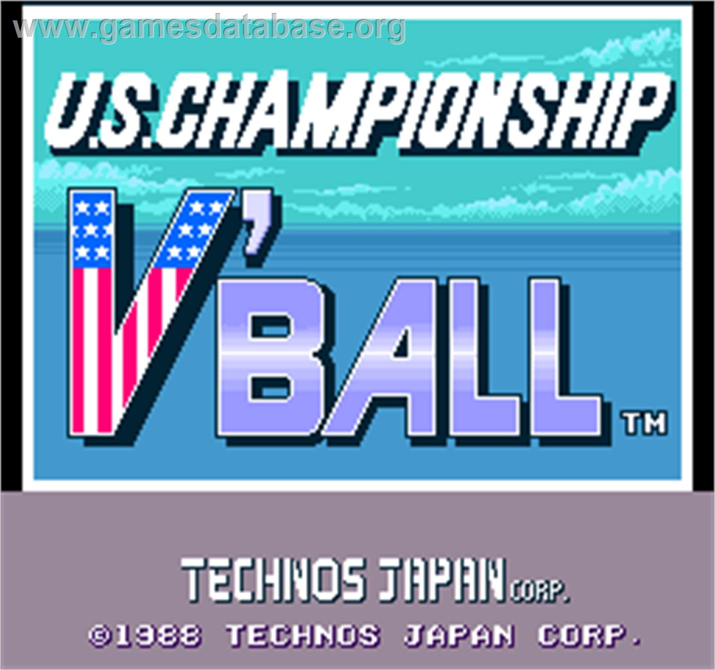 U.S. Championship V'ball - Arcade - Artwork - Title Screen