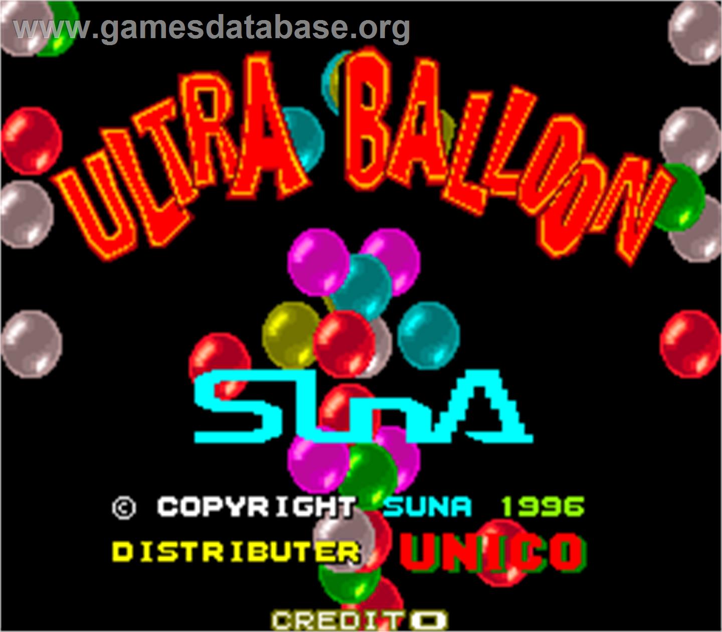 Ultra Balloon - Arcade - Artwork - Title Screen