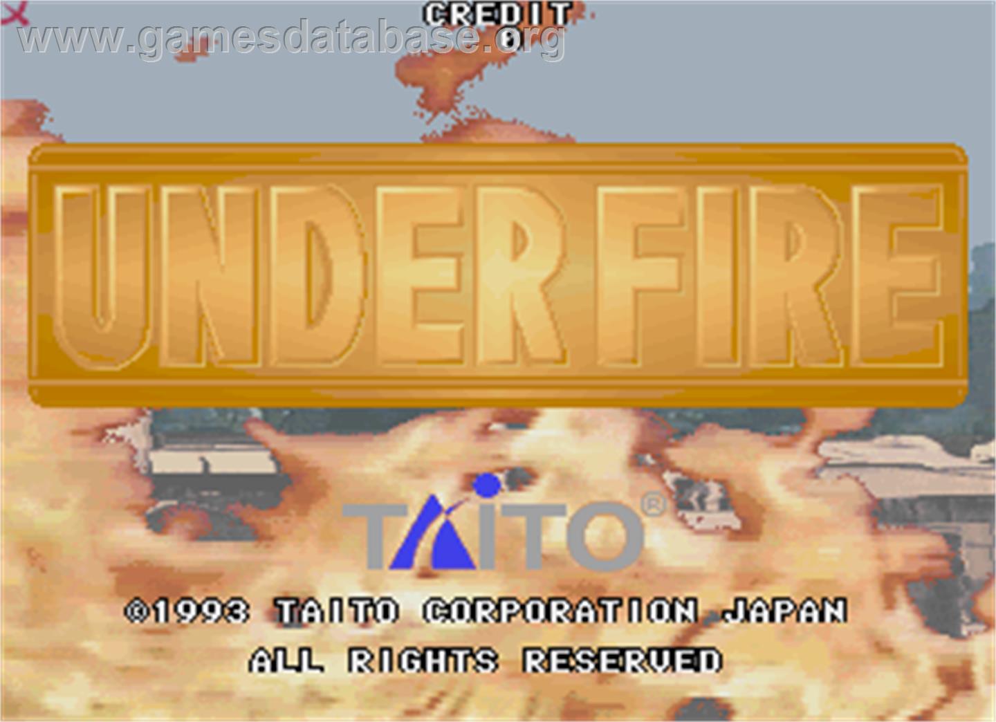 Under Fire - Arcade - Artwork - Title Screen