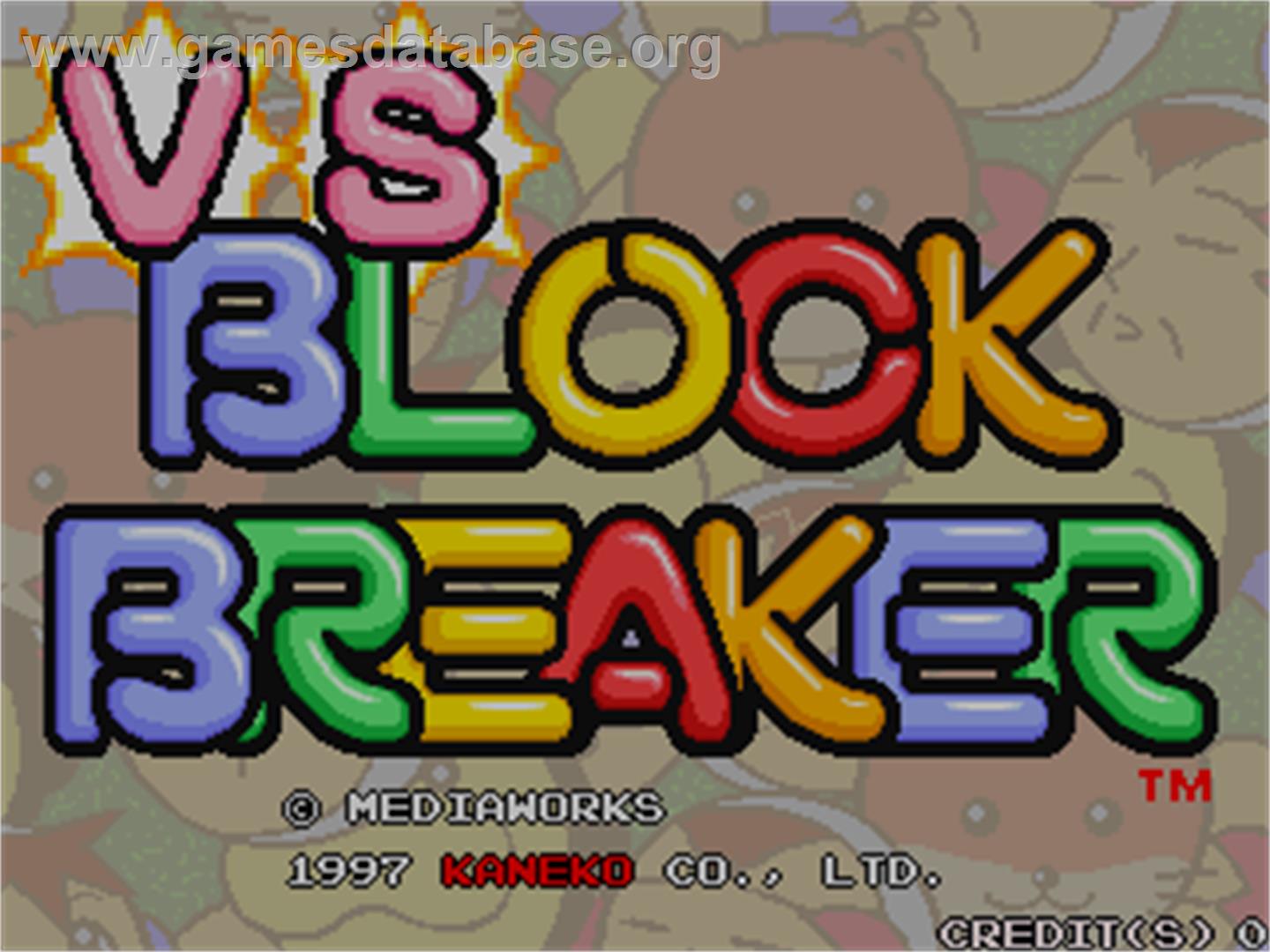 VS Block Breaker - Arcade - Artwork - Title Screen