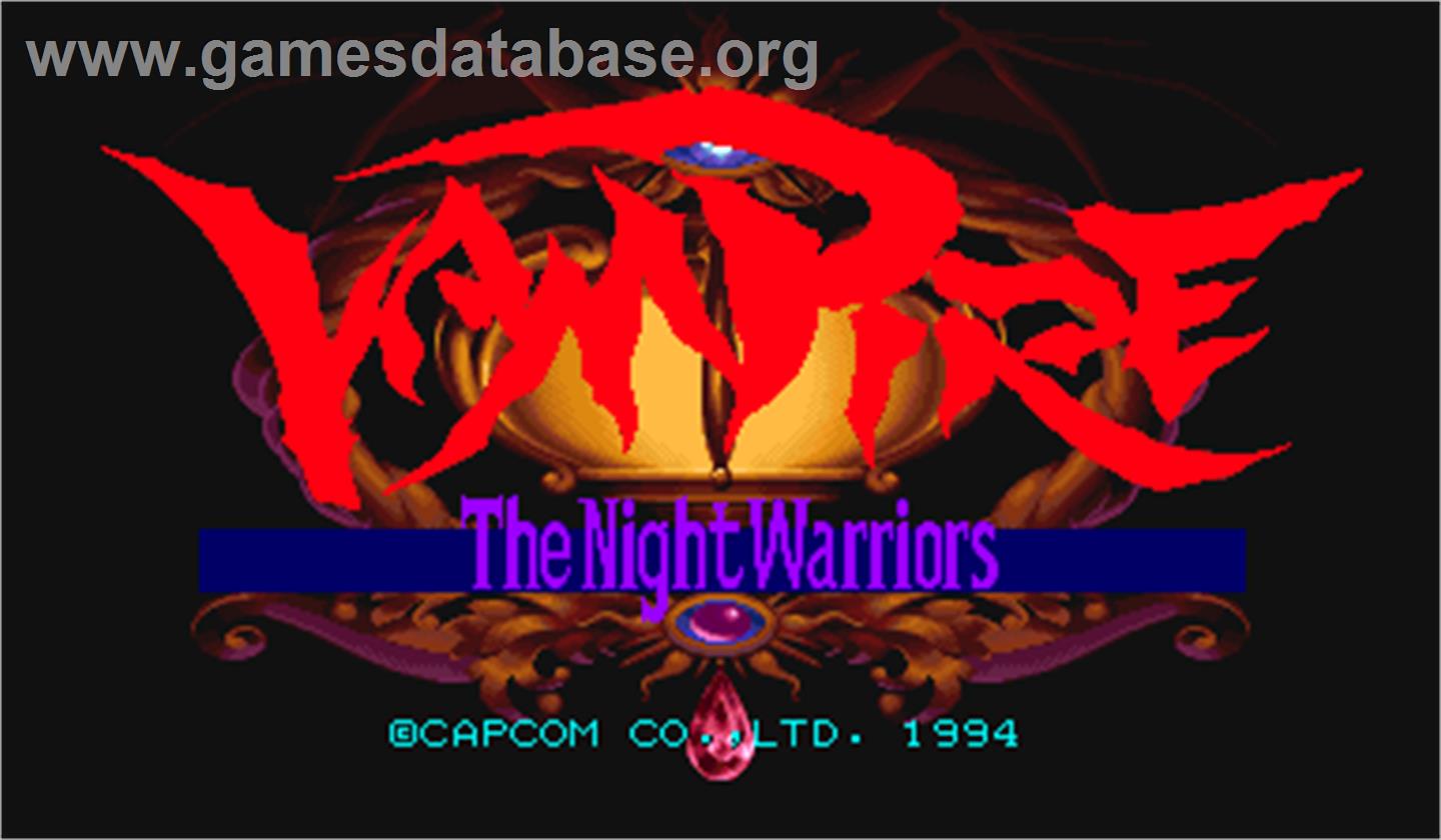 Vampire: The Night Warriors - Arcade - Artwork - Title Screen