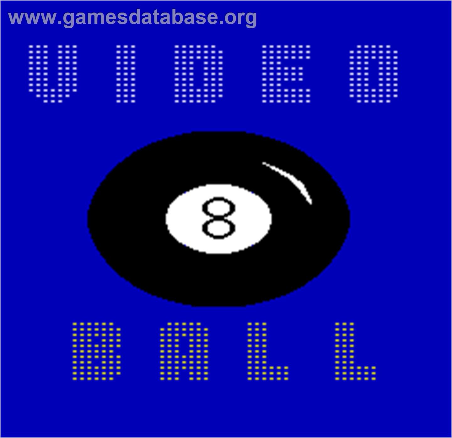 Video Eight Ball - Arcade - Artwork - Title Screen