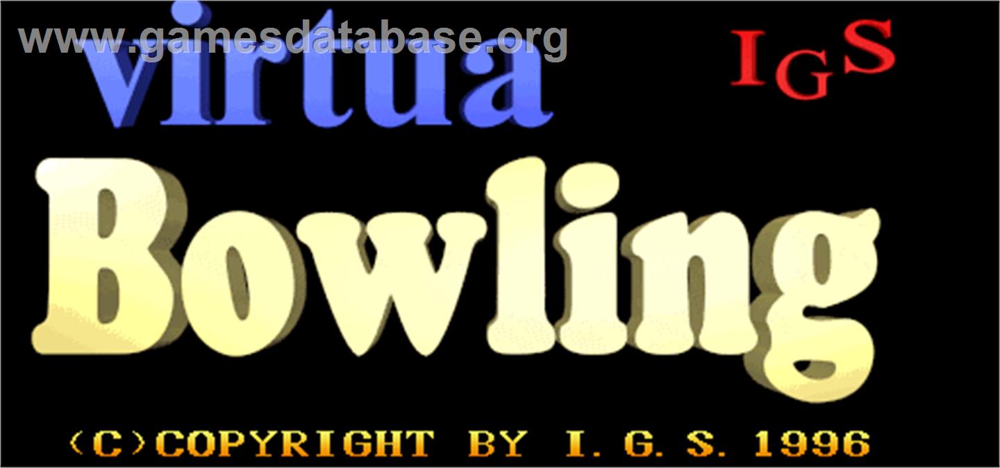 Virtua Bowling - Arcade - Artwork - Title Screen