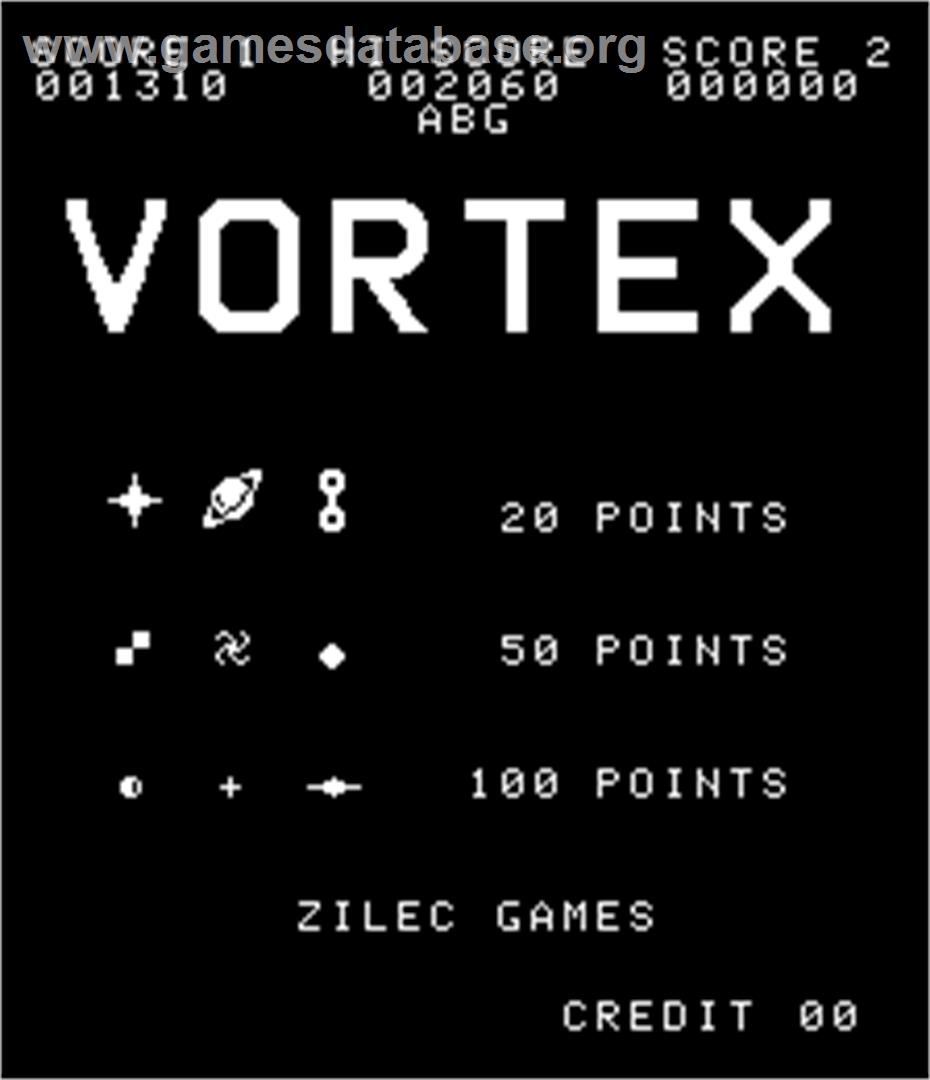 Vortex - Arcade - Artwork - Title Screen